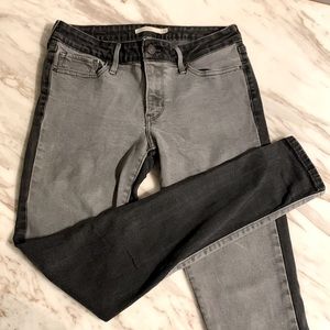 Levi’s 711 Skinny two tone black/grey jeans sz 29